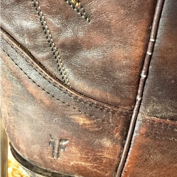 Frye Billy Women 8 B Drk Brown Western Cowgirl Core Boot 77689 F973 Pointed Toe - Picture 5 of 8